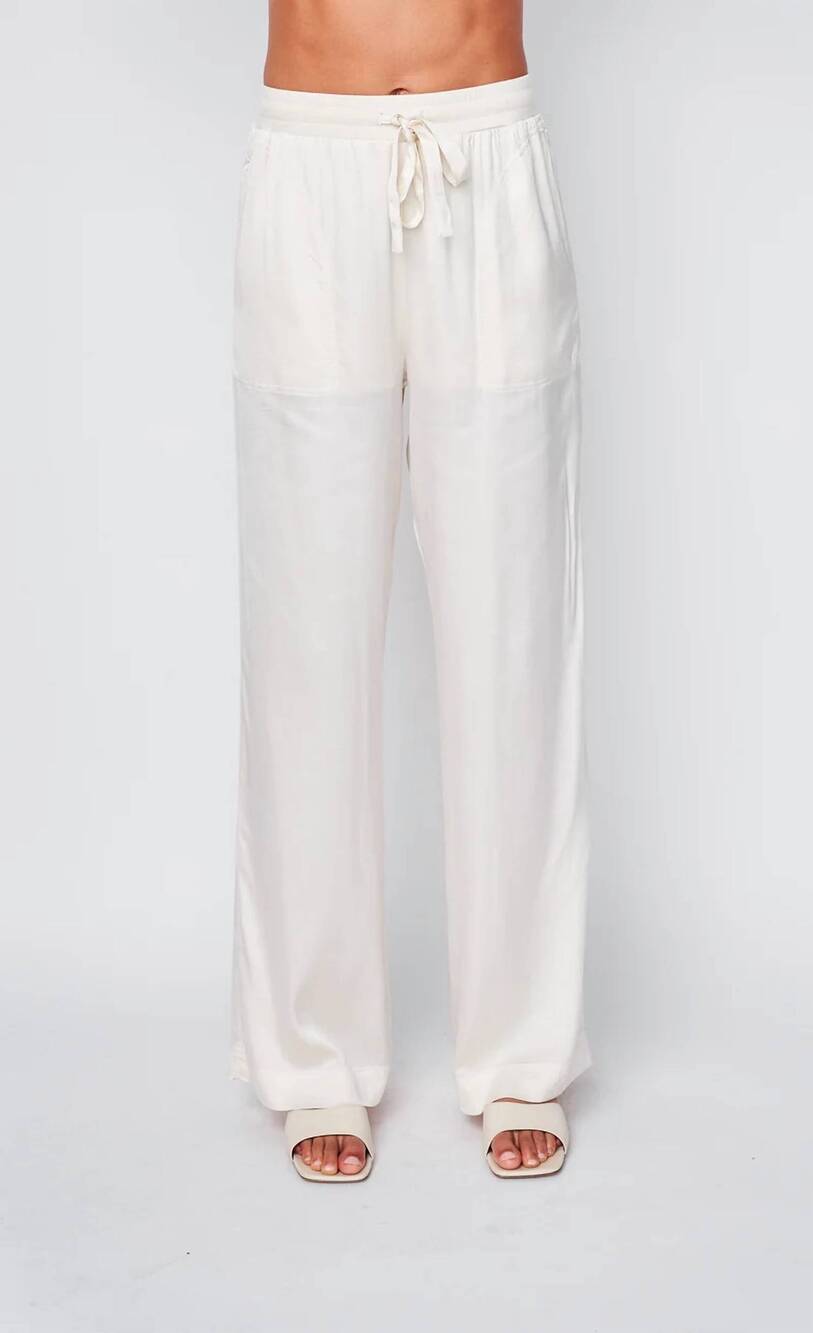 NEW STATESIDE women's cloud jersey drawstring pant in cream